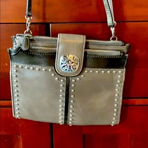 Brighton Crossbody Wallet Purse Distressed Brown